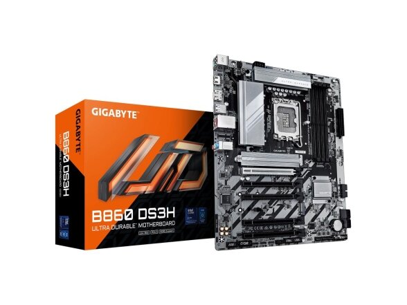 Mainboard|GIGABYTE|Intel B860 Express|LGA1851|ATX|Memory DDR5|Memory slots 4|4xPCI-Express 4.0 1x|1xPCI-Express 5.0 16x|2xM.2|1xHDMI|1xDisplayPort|4xUSB 2.0|1xUSB-C|1xPS/2|1xRJ45|3xAudio port|B860DS3H