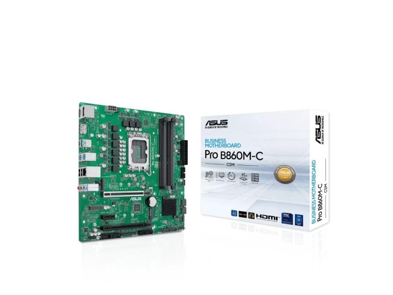 Mainboard|ASUS|Intel B860|LGA 1851 (Socket V1)|micro ATX|RAM DDR5-SDRAM|4xSlots|2xNumber of M.2 (M) slots|PROB860M-C-CSM 3 Mainboard|ASUS|Intel B860|LGA 1851 (Socket V1)|micro ATX|RAM DDR5-SDRAM|4xSlots|2xNumber of M.2 (M) slots|PROB860M-C-CSM 3