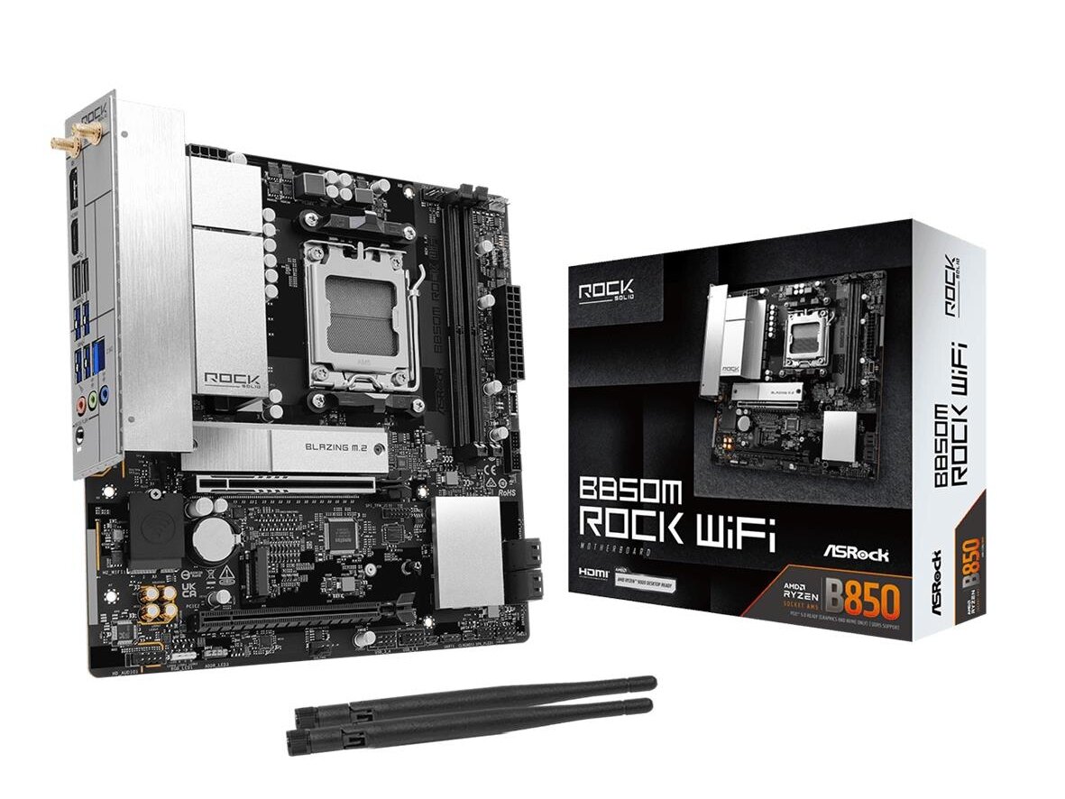 MB AMD B850 SAM5 MATX/B850M ROCK WIFI ASROCK MB AMD B850 SAM5 MATX/B850M ROCK WIFI ASROCK