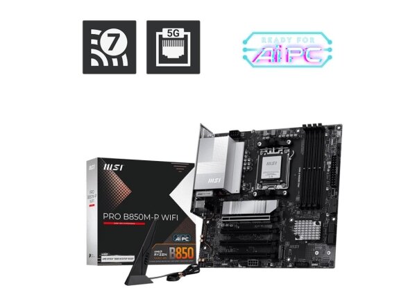 MB AMD B850 SAM5 MATX/PRO B850M-P WIFI MSI
