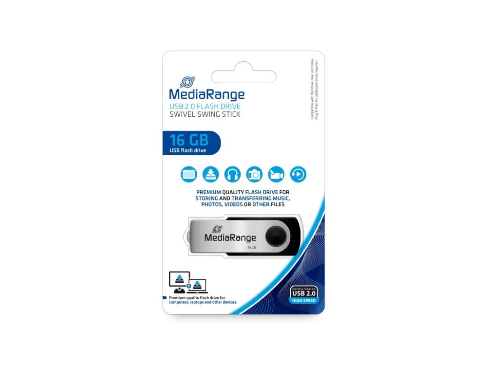 MEMORY DRIVE FLASH USB2 16GB/MR910 MEDIARANGE 2 MEMORY DRIVE FLASH USB2 16GB/MR910 MEDIARANGE 2
