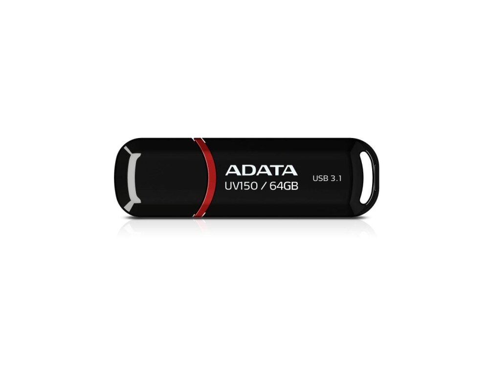 MEMORY DRIVE FLASH USB3.1 64GB/BLACK AUV150-64G-RBK ADATA MEMORY DRIVE FLASH USB3.1 64GB/BLACK AUV150-64G-RBK ADATA