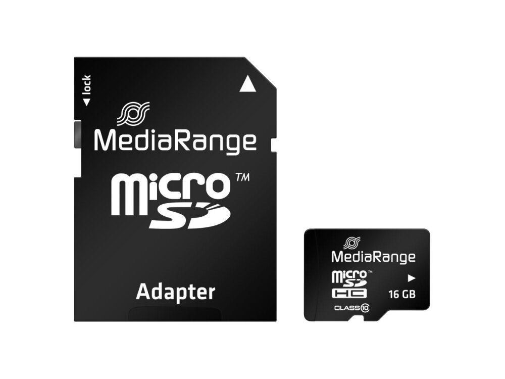 MEMORY MICRO SDHC 16GB C10/W/ADAPTER MR958 MEDIARANGE MEMORY MICRO SDHC 16GB C10/W/ADAPTER MR958 MEDIARANGE