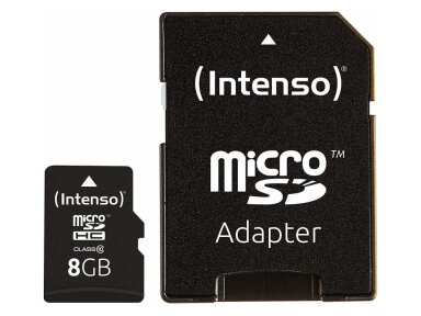 MEMORY MICRO SDHC 8GB C10/W/ADAPTER 3413460 INTENSO