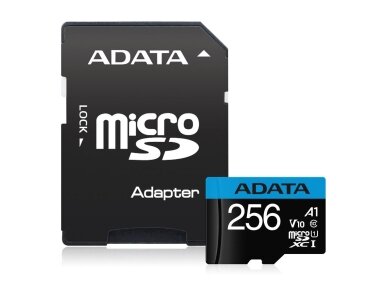 MEMORY MICRO SDXC 256GB W/AD./AUSDX256GUICL10A1-RA1 ADATA