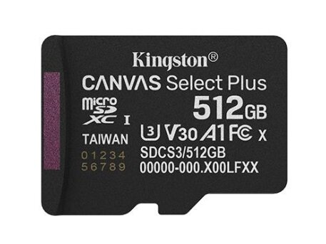 MEMORY MICRO SDXC 512GB UHS-I/SDCS3/512GBSP KINGSTON MEMORY MICRO SDXC 512GB UHS-I/SDCS3/512GBSP KINGSTON