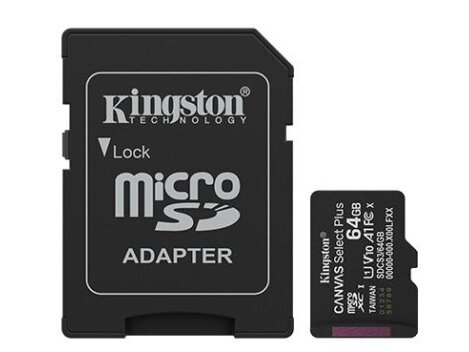 MEMORY MICRO SDXC 64GB UHS-I/W/ADAPTER SDCS3/64GB KINGSTON