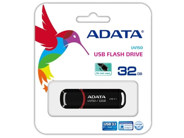 MEMORY DRIVE FLASH USB3.1 32GB/BLACK AUV150-32G-RBK ADATA