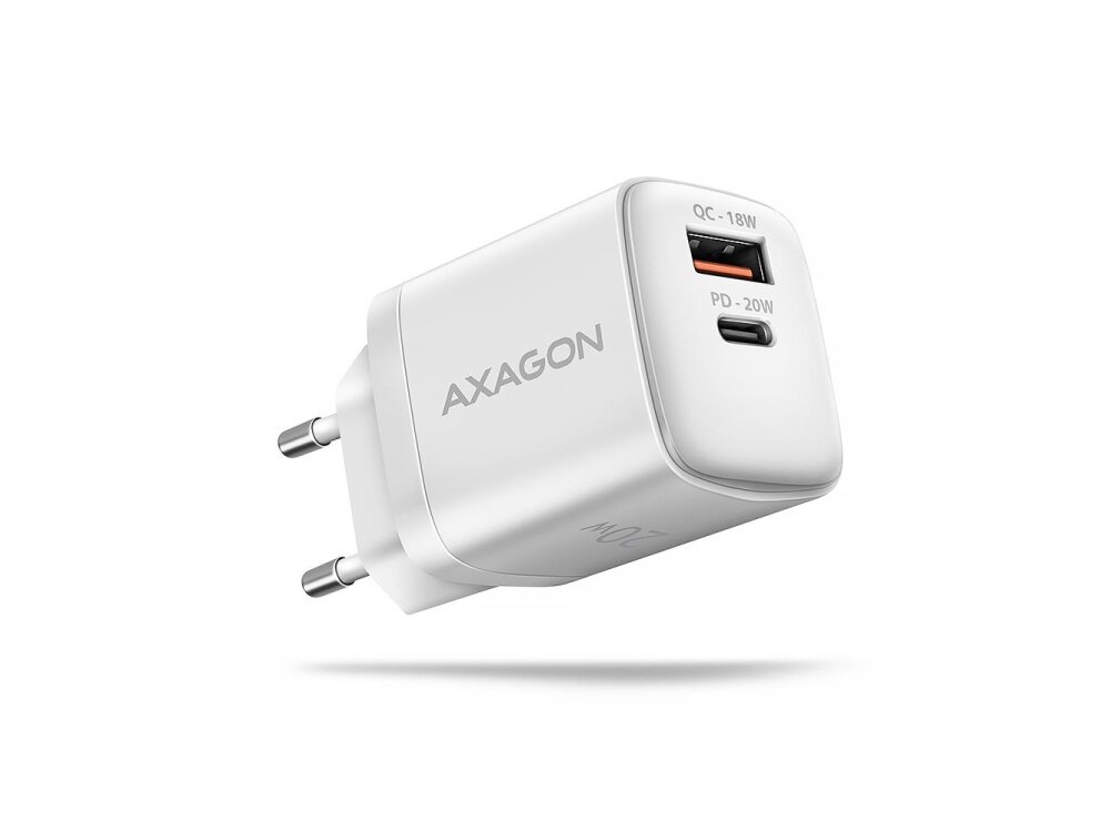MOBILE CHARGER WALL USB 20W/2PORT WHITE ACU-PQ20W AXAGON MOBILE CHARGER WALL USB 20W/2PORT WHITE ACU-PQ20W AXAGON