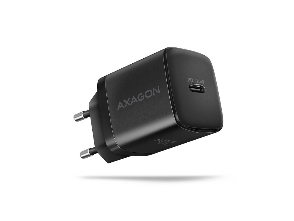 MOBILE CHARGER WALL USB-C 20W/1PORT BLACK ACU-PD20 AXAGON