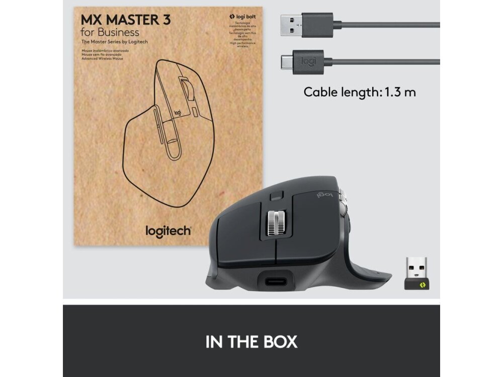 MOUSE BLUETH OPTICAL MASTER 3S/GRAPHITE 910-006582 LOGITECH 7