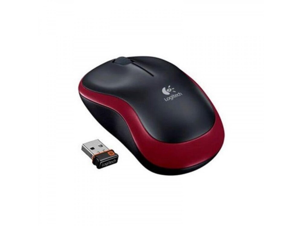 MOUSE USB OPTICAL WRL M185/RED 910-002237 LOGITECH