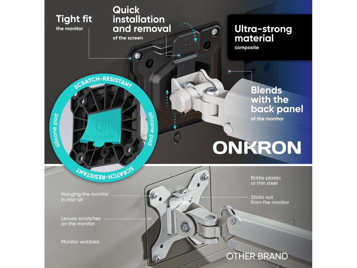 MONITOR ACC DESK MOUNT/13-32" BLK/WHT G80-BW ONKRON 6 MONITOR ACC DESK MOUNT/13-32" BLK/WHT G80-BW ONKRON 6