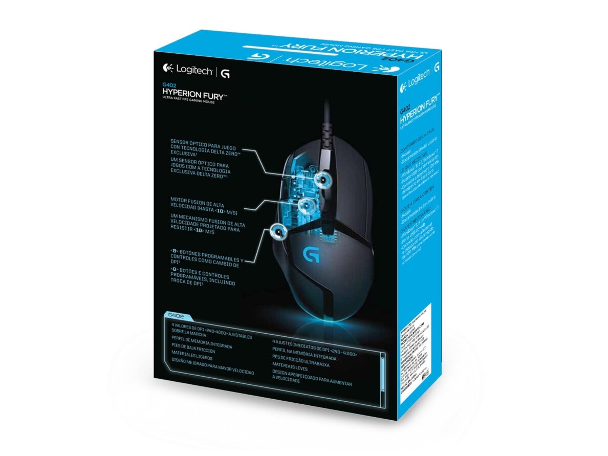 MOUSE USB OPTICAL G402/BLACK 910-004068 LOGITECH 7 MOUSE USB OPTICAL G402/BLACK 910-004068 LOGITECH 7