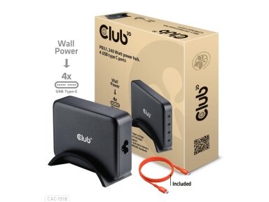MOBILE CHARGER 4PORT/GAN 240W CAC-1918 CLUB3D