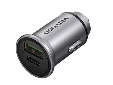 MOBILE CHARGER CAR USB/2P GRAY FFBH0 VENTION