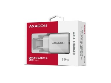 MOBILE CHARGER WALL USB 18W/1PORT WHITE ACU-QC18W AXAGON
