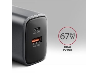 MOBILE CHARGER WALL USB 67W/GAN 2PORT ACU-PQ67 AXAGON