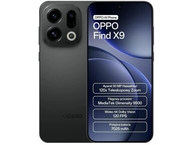 Mobilus telefonas OPPO Find X9 12GB 512Gb Space Black