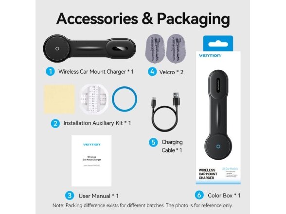 MOBILE CHARGER CAR MAGNETIC/WRL BLACK KSJB0 VENTION 6