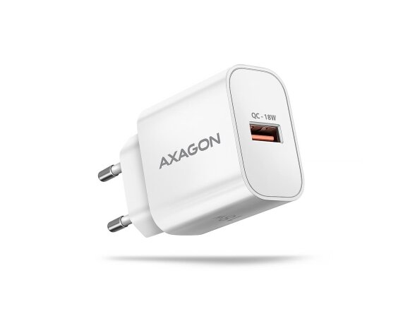 MOBILE CHARGER WALL USB 18W/1PORT WHITE ACU-QC18W AXAGON