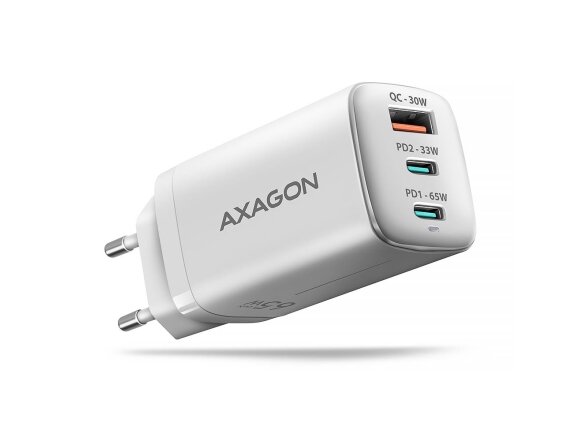 MOBILE CHARGER WALL USB 65W/GAN 3PORT ACU-DPQ65W AXAGON