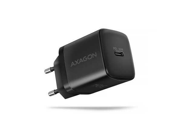 MOBILE CHARGER WALL USB-C 30W/1PORT BLACK ACU-PD30 AXAGON
