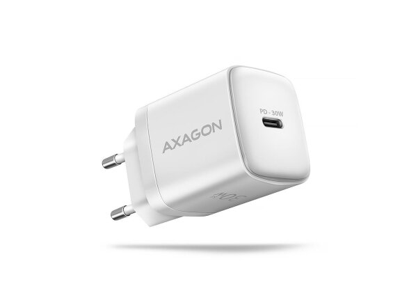 MOBILE CHARGER WALL USB-C 30W/1PORT WHITE ACU-PD30W AXAGON