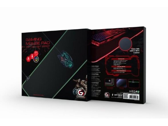 MOUSE PAD GAMING LED LARGE/MP-GAMELED-L GEMBIRD 1