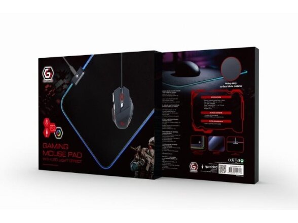 MOUSE PAD GAMING LED MEDIUM/MP-GAMELED-M GEMBIRD 1