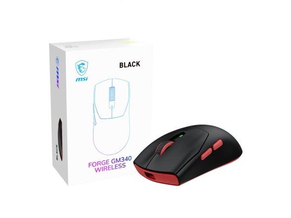MOUSE USB OPTICAL WRL GAMING/FORGE GM340 WIRELESS BLACK MSI