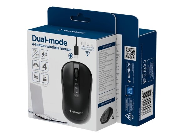 MOUSE USB OPTICAL WRL/MUSW2-4B-01 GEMBIRD 8