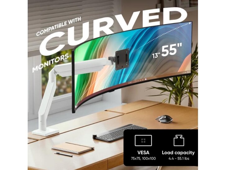 MONITOR ACC DESK MOUNT/15-42" BLK/WHT G110-BW ONKRON 2 MONITOR ACC DESK MOUNT/15-42" BLK/WHT G110-BW ONKRON 2