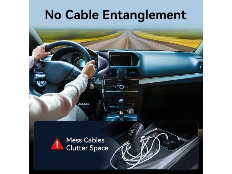 MOBILE CHARGER CAR USB/3P BLACK FFOB0 VENTION 13