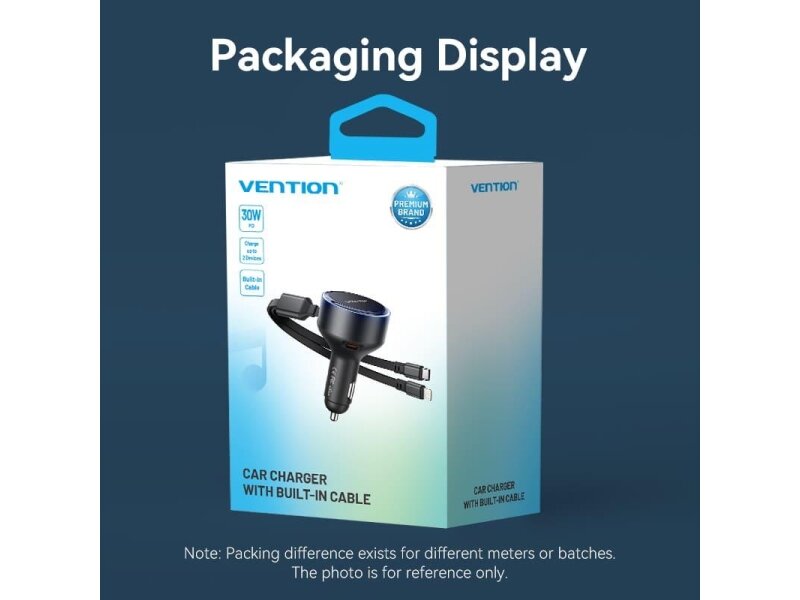 MOBILE CHARGER CAR USB/3P BLACK FFOB0 VENTION 16