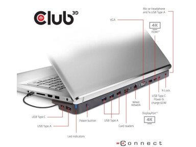 NB ACC DOCKING STATION/USB-C 100W CSV-1564W100 CLUB3D