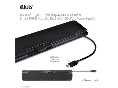 NB ACC DOCKING STATION/USB-C 100W CSV-1565 CLUB3D