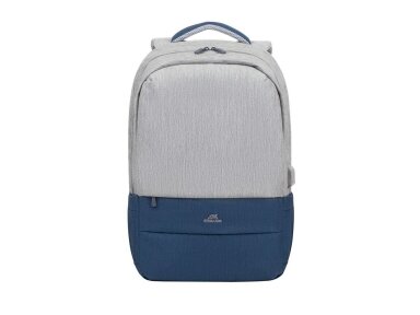 NB BACKPACK ANTI-THEFT 17.3"/7567 GREY/DARK BLUE RIVACASE