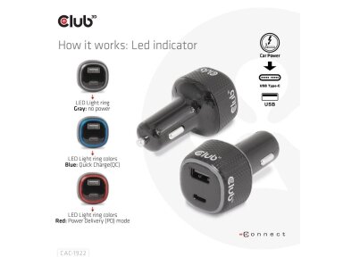 NB CHARGER CAR USB+USB-C/63W CAC-1922 CLUB3D
