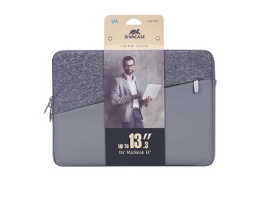 NB SLEEVE EGMONT 13.3"/7903 GREY RIVACASE