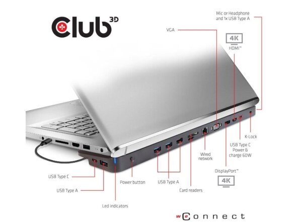 NB ACC DOCKING STATION/USB-C 100W CSV-1564W100 CLUB3D 1 NB ACC DOCKING STATION/USB-C 100W CSV-1564W100 CLUB3D 1