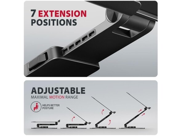 NB ACC STAND 10-17" ROTATING/ALUMINUM STND-LRB AXAGON 2