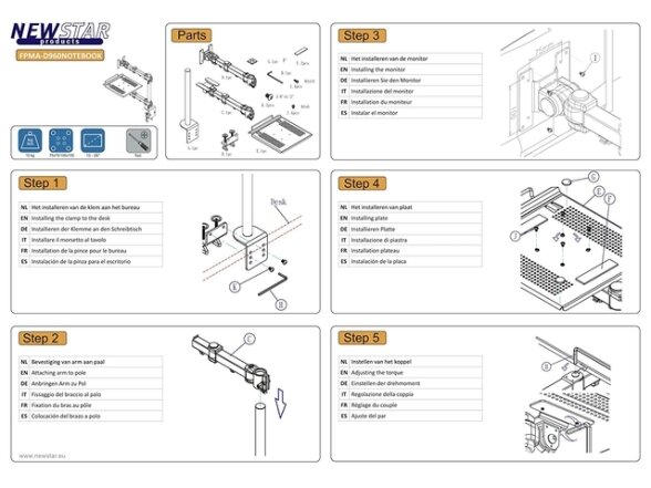 NB/MONITOR ACC DESK MOUNT/FPMA-D960NOTEBOOK NEOMOUNTS 4 NB/MONITOR ACC DESK MOUNT/FPMA-D960NOTEBOOK NEOMOUNTS 4