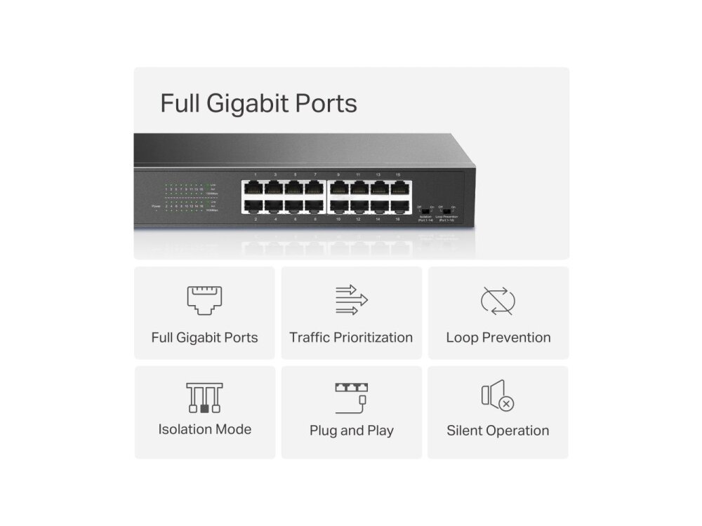 NET SWITCH 16PORT 10/100/1000M/MS116GS MERCUSYS 3