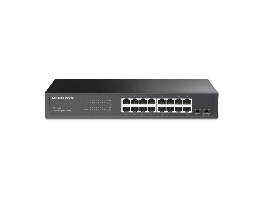 NET SWITCH 16PORT 10/100/1000M/MS116GS MERCUSYS NET SWITCH 16PORT 10/100/1000M/MS116GS MERCUSYS