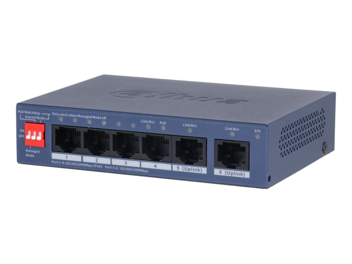 NET SWITCH 6PORT 4POE/CS4006-4GT-36 DAHUA NET SWITCH 6PORT 4POE/CS4006-4GT-36 DAHUA