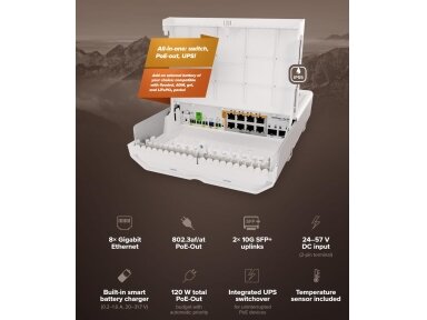 NET SWITCH 8PORT 1000M 2SFP+/CSS610-8P-2S+OUT MIKROTIK