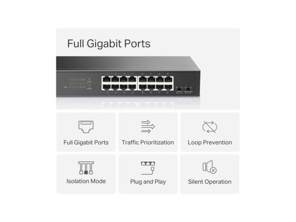 NET SWITCH 16PORT 10/100/1000M/MS116GS MERCUSYS 3