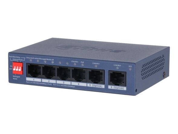 NET SWITCH 6PORT 4POE/CS4006-4GT-36 DAHUA NET SWITCH 6PORT 4POE/CS4006-4GT-36 DAHUA