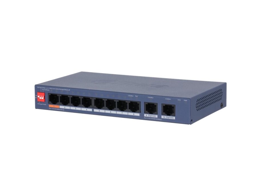 NET SWITCH 10PORT 8POE 10/100M/CS4010-8ET2GT-60 DAHUA